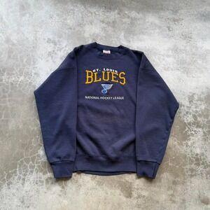 Vintage 90's St. Louis Blues NHL NUTMEG made in USA 100% cotton sweatshirt